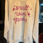 Sweet Claire  Cream Top with Pink Design Photo 0