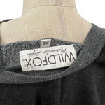 Wildfox Monday Mourning Sweatshirt Pullover Top Fleece Black Gray Size XS Photo 8
