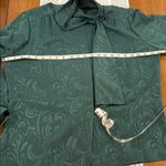 Vintage 1980s Satin Blouse with Scarf Detail Green Size L Photo 4
