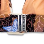 Seafolly NWT Boheme Longline Triangle Bikini Top Size 4 US Black Floral Bohemian Photo 6