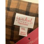 Isabel Maternity Women's Plus Size XXL Flannel Brown Black Long Sleeve Shirt Top Photo 1