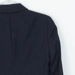 J.Crew Womens Super 120s Striped Wool Blazer Size 2 Black Academia Preppy Office Photo 7