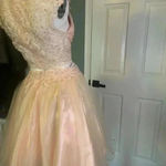 May Queen Couture Two Pieces Short Prom Dress With Precious Beads. Pink Size 8 Photo 12