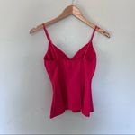 Mikey & Joey  Spaghetti Strap Peplum Hem Tank Top Cherry Hot Red Small Photo 5