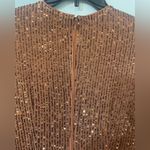 TOCCIN X RTR Sequin Faux Wrap Brown Mini Dress Cocktail Formal Event Size 2 Photo 9