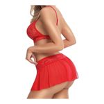 Seduzir lace mini skirt lingerie naughty red mesh sexy sleepwear​ Size M Photo 4