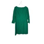 Talbots  Women's Dress 3/4 Sleeve Lace Kelly Shift‎ Scalloped Hem Green Size 8 Photo 7