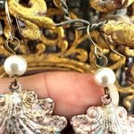 faux pearl shell earrings Photo 6