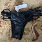 PilyQ  Onyx‎ Strappy Ibiza Teeny Bikini Bottom NWT Photo 3