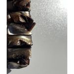 vintage Mother of pearl chunk Stretch Wire Bracelet Natural Boho Western Sz 7.5" Black Photo 3