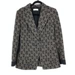 Dries Van Noten  Blazer Jacket Women's Size 38 US 6 Jacquard Black Beige Photo 0