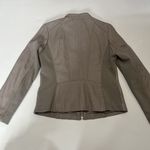 Michael Kors  PEARL GRAY LDS LEATHER JACKET MINT POCKET FULL ZIP SIZE Small Photo 11