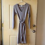 Siren Lily  Taupe Long Sleeve Dress Photo 3
