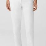 Eileen Fisher Cotton Hemp Tapered Chino Trouser Pant in White Sz 22 Plus Size Photo 0