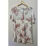 Andree by Unit  Babydoll Dress Ivory Peach Pink Rose Floral‎ S Mini Photo 1