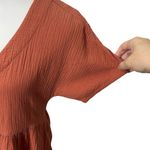 Madewell Seersucker Button-Front Midi Dress Women’s Size XXS Afterglow Red Photo 8