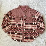 SheIn Geo Pattern Flap Pocket Drop Shoulder Coat size XL Photo 3