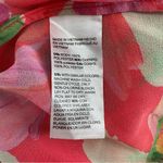 Chico's Georgette Blouse Fiesta Foliage Flame Scarlet size 1/Medium Red Floral Photo 11