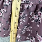 Lila Rose Lily Rose Mini Dress Womens Large Purple Floral Long Sleeve Dainty Boho Coquette Photo 3