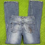 Baby Phat   Vintage Blue Flare Bootcut Jeans Y2K Size 5 Distressed Denim Photo 0