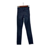 AGOLDE Jeans Camile High Rise Slim Dark Blue Denim Jean In Jade Color Size 24 Photo 4