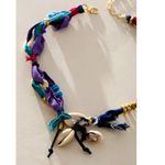 Free People Ariana Ost Alpha Choker in Navy NWT Shell Bohemian Gypsy Necklace Photo 5