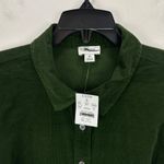 J.Crew  Long Sleeve Corduroy Shirt Dress Cotton Pine Green Belted US 8 NWT Photo 4
