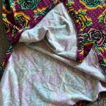 LuLaRoe Rose Print Stretch Tunic Top Pink Yellow Green — Size Small Photo 4