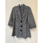 Lior Black White Tweed Peplum Jacket – Size Large Photo 1
