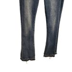 Ashley Mason  Blue Medium Wash Frayed Hem Stretch Casual Bootcut Jeans Size 7/28 Photo 4