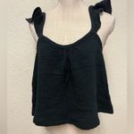 Marine layer  Black Textured Women's Top Photo 2