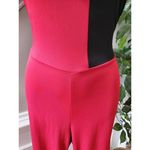 Boutique Wall St Women Red & Black Polyester Short Sleeve Round Neck Jumpsuits S Photo 2