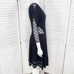 Free People To The Point Lace Cutouts Stretch Skater Dress Black Small Gothic Photo 3