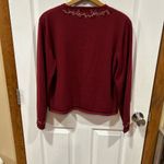 Christopher & Banks Vintage  Maroon Embroidered Cardigan Photo 4