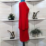 Vintage 80s 90s Red Knit Sweater Dress Size Medium Photo 4