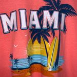 🌸3/$15🌸 Fluorescent Orange Miami Graphic Short Sleeve Crewneck Unisex T Photo 2