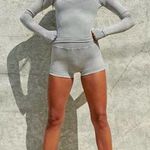 Free People Movement NWOT  Good Karma High Neck Layer In Ice Gray Photo 1