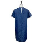 Old Navy Dress Blue Denim Chambray Tassel Embroidered Shift Women's Size Small Photo 3