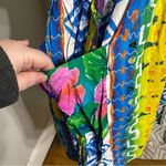 Jams World 90s  Floral Tropical Flowy Printed Mini Dress Tiered Vintage S‎ Photo 3