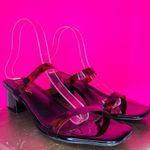 Lulus Fallyn Tortoise Brown Vinyl Strappy Open Toe Mule Sandal Sz 8 Photo 1