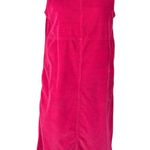 VTG Red Corduroy Cotton Maxi Dress Womens 14 Fall/Christmas Size L Photo 0