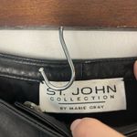 St. John Collection  by Marie Grey black leather wide leg pants READ size 14 Photo 2