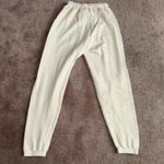 Aviator Nation  Cream Glitter Heart Sweatpants Vintage White Photo 6
