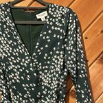 Allison New York layered balloon sleeve faux wrap floral dress in forest green Size XS Photo 5