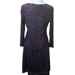 DKNY  Purple Velvet Burnout Sheath Dress Size 8 Whimsigoth Fairy Grunge Dark Fall Photo 3