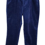 Lands' End Blue Corduroy Pants Stretchy High Rise Women Size 14 P Photo 0
