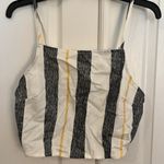 Gypsies & Moondust  L Striped Smocked Crop Top Photo 0