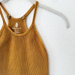 Free People [ Movement] Mustard Happiness Runs Seamless Ribbed Crop Tank Top M/L Photo 3