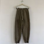 Sea New York Layla Dark Olive Green Quilted Paperbag Waist Jogger Sweatpants Size XS Photo 3