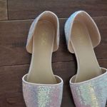 Sparkly flat shoes size 8.5 women's super cute shoes Silver Photo 0